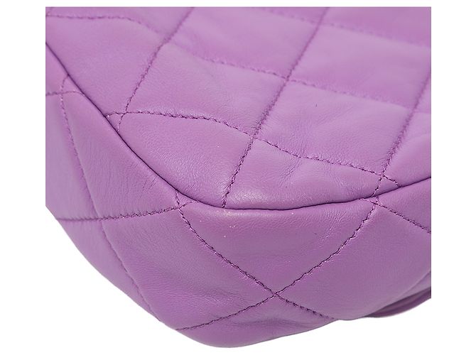 Chanel Mini Borsa in Pelle di Agnello Viola con Catena Candy Porpora - vista 10