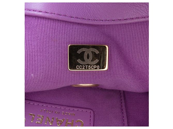 Chanel Mini Borsa in Pelle di Agnello Viola con Catena Candy Porpora - vista 6