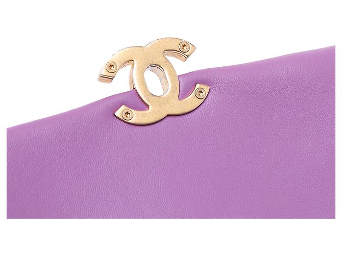 Chanel Mini Borsa in Pelle di Agnello Viola con Catena Candy Porpora - vista 7