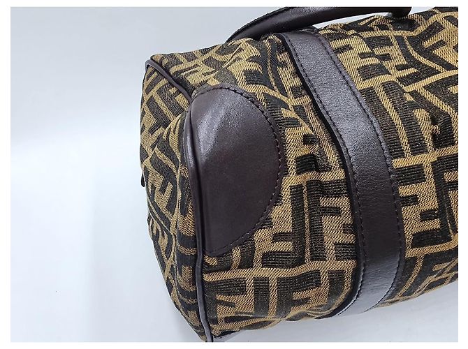 Baguette Borsa Fendi Zucca Zucchino Forever Bauletto Speedy Marrone - vista 11