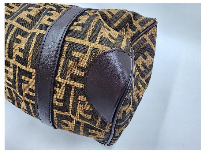 Baguette Borsa Fendi Zucca Zucchino Forever Bauletto Speedy Marrone - vista 12