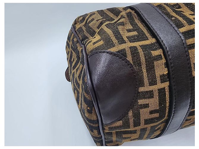 Baguette Borsa Fendi Zucca Zucchino Forever Bauletto Speedy Marrone - vista 13