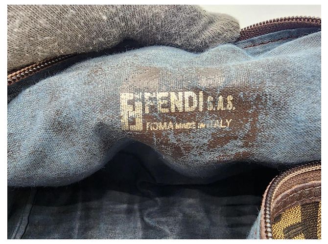 Baguette Borsa Fendi Zucca Zucchino Forever Bauletto Speedy Marrone - vista 15