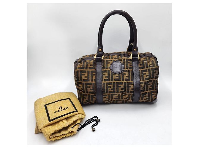 Baguette Borsa Fendi Zucca Zucchino Forever Bauletto Speedy Marrone - vista 2