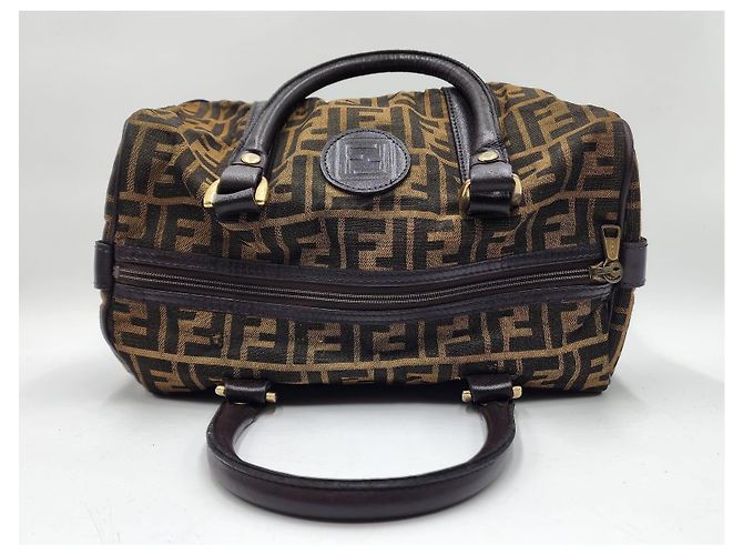 Baguette Borsa Fendi Zucca Zucchino Forever Bauletto Speedy Marrone - vista 7