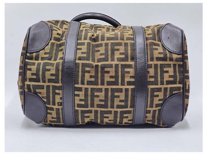 Baguette Borsa Fendi Zucca Zucchino Forever Bauletto Speedy Marrone - vista 9