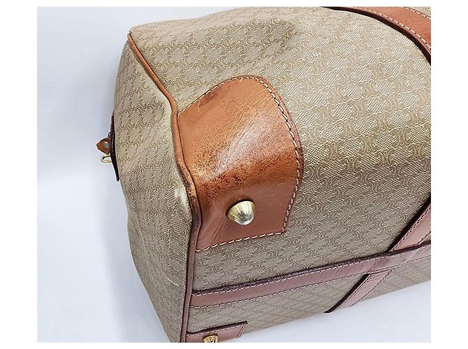 Céline Borsa da viaggio Boston Duffel Triomphe di Celine Macadam Beige - vista 11