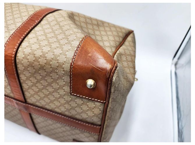 Céline Borsa da viaggio Boston Duffel Triomphe di Celine Macadam Beige - vista 12