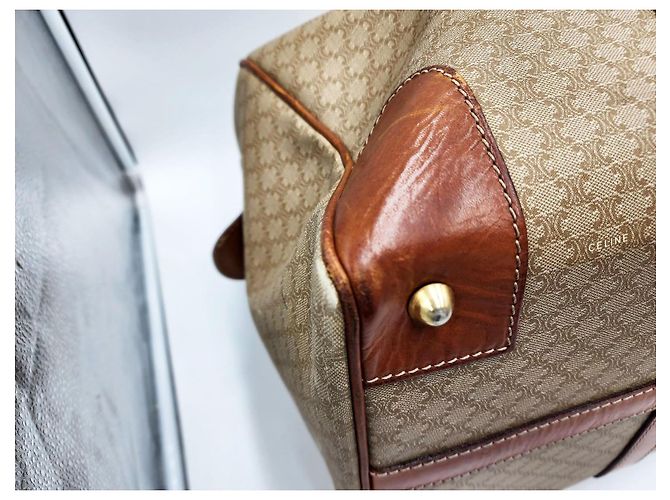 Céline Borsa da viaggio Boston Duffel Triomphe di Celine Macadam Beige - vista 13