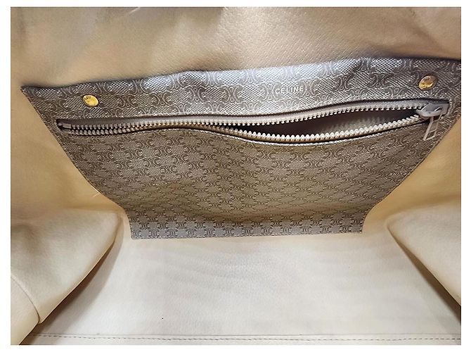 Céline Borsa da viaggio Boston Duffel Triomphe di Celine Macadam Beige - vista 15