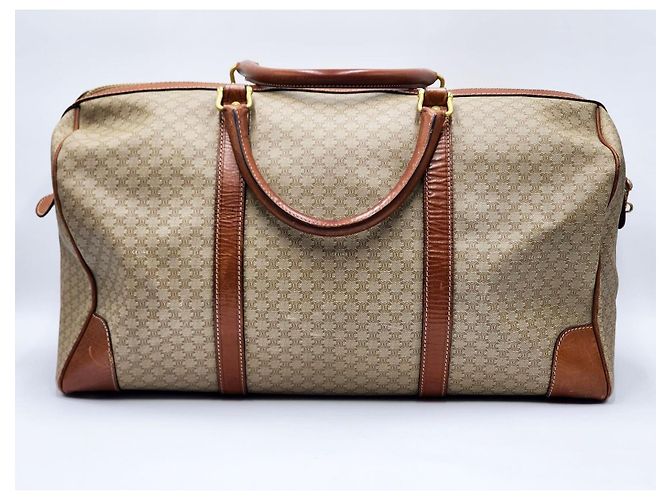 Céline Borsa da viaggio Boston Duffel Triomphe di Celine Macadam Beige - vista 2