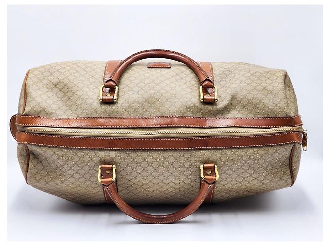 Céline Borsa da viaggio Boston Duffel Triomphe di Celine Macadam Beige - vista 4