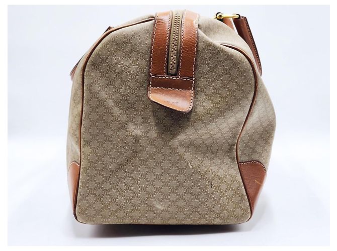Céline Borsa da viaggio Boston Duffel Triomphe di Celine Macadam Beige - vista 5