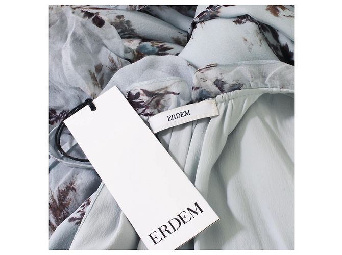 Erdem Darance Floral Maxi Kleid Blau - Ansicht 10