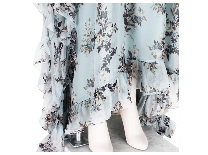 Erdem Darance Floral Maxi Kleid Blau - Ansicht 9