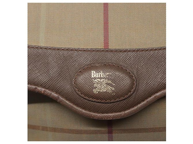 Autre Marque Borsa a Spalla Burberrys Nova Check in Tela Beige Oro Auth bs23438 D'oro - vista 10
