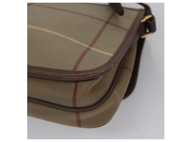 Autre Marque Borsa a Spalla Burberrys Nova Check in Tela Beige Oro Auth bs23438 D'oro - vista 16