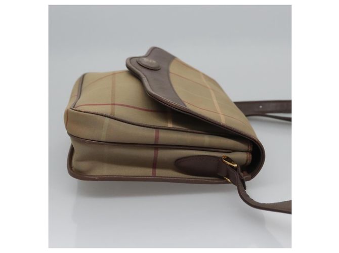 Autre Marque Borsa a Spalla Burberrys Nova Check in Tela Beige Oro Auth bs23438 D'oro - vista 3