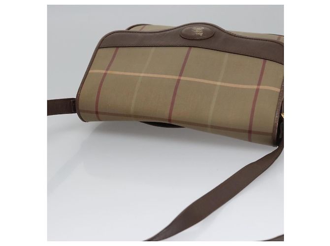 Autre Marque Borsa a Spalla Burberrys Nova Check in Tela Beige Oro Auth bs23438 D'oro - vista 6