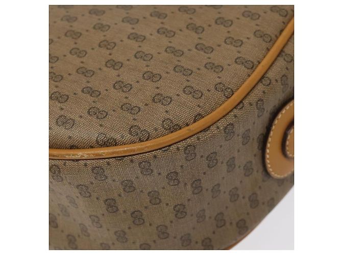 Borsa Gucci Micro GG Supreme Web Sherry Line PVC Marrone 001 115 0918 Auth BA352 D'oro - vista 15