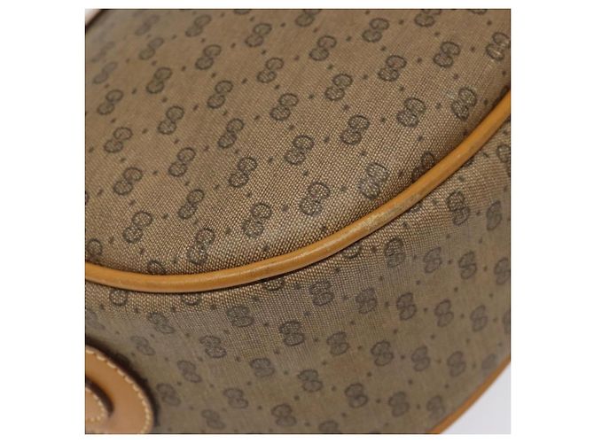 Borsa Gucci Micro GG Supreme Web Sherry Line PVC Marrone 001 115 0918 Auth BA352 D'oro - vista 16