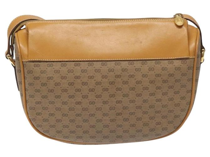 Borsa Gucci Micro GG Supreme Web Sherry Line PVC Marrone 001 115 0918 Auth BA352 D'oro - vista 2