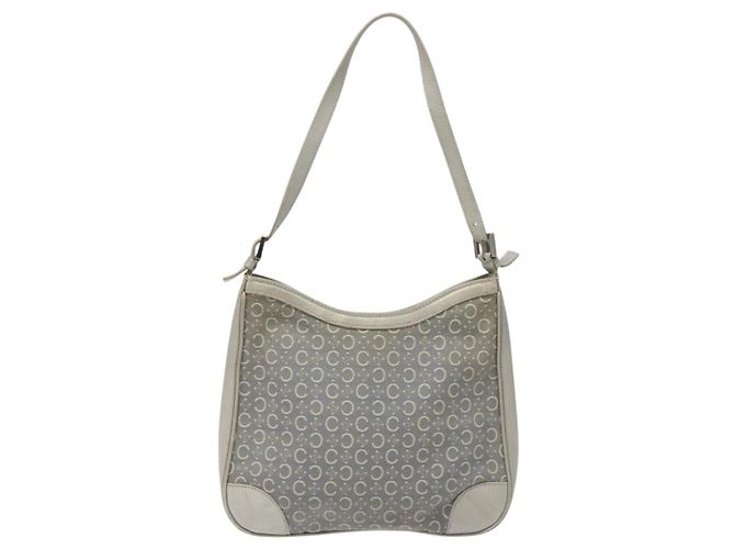 Céline Celine C Macadam Canvas Schultertasche Grau Auth JB071 Braun - Ansicht 13
