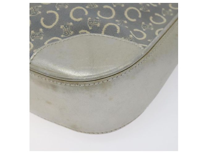 Céline Celine C Macadam Canvas Schultertasche Grau Auth JB071 Braun - Ansicht 15