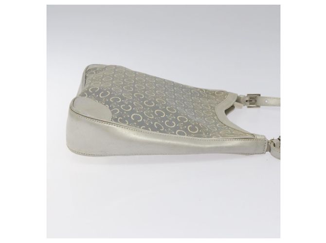 Céline Celine C Macadam Canvas Schultertasche Grau Auth JB071 Braun - Ansicht 3