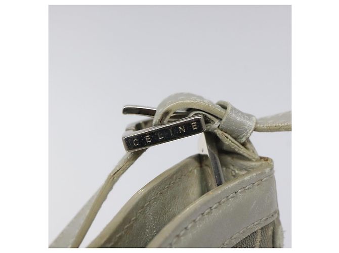 Céline Celine C Macadam Canvas Schultertasche Grau Auth JB071 Braun - Ansicht 9
