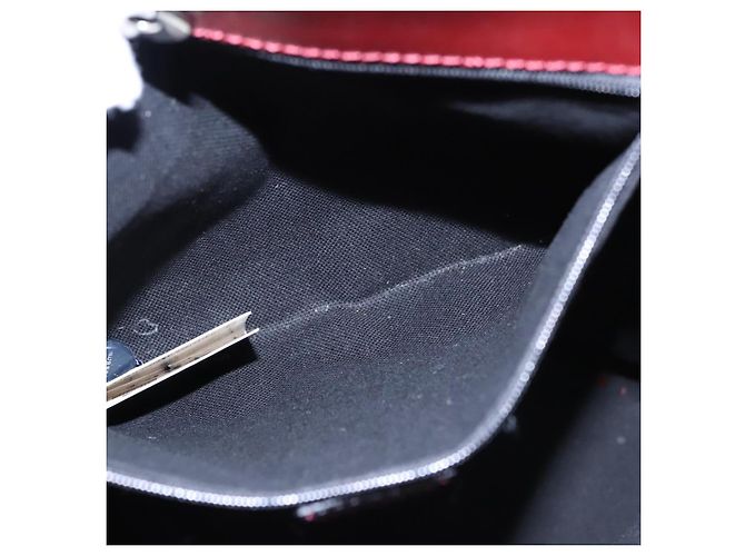 Borsa a Spalla Burberry Nova Check PVC Beige Rosso Vino Argento Auth EC077 Bordò - vista 22
