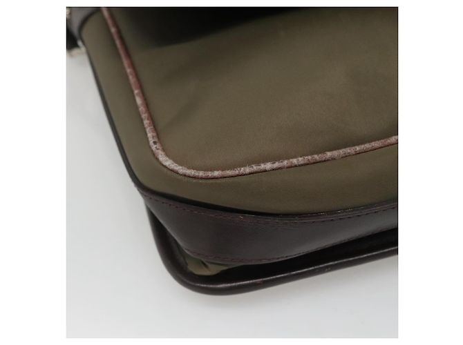 Borsa a spalla in nylon khaki Auth ti2863 di BURBERRY Cachi - vista 14