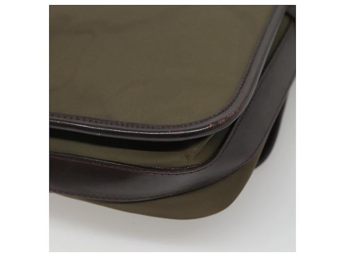 Borsa a spalla in nylon khaki Auth ti2863 di BURBERRY Cachi - vista 15