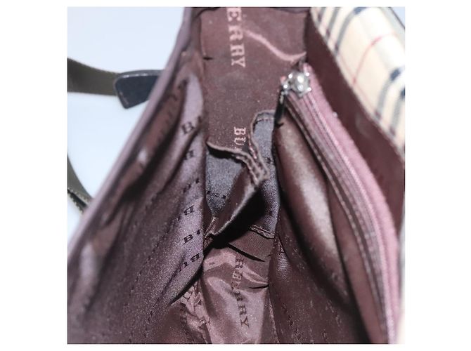Borsa a spalla in nylon khaki Auth ti2863 di BURBERRY Cachi - vista 19