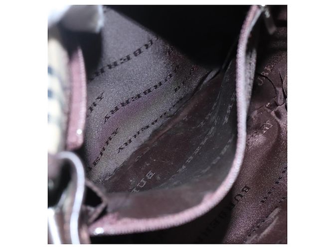 Borsa a spalla in nylon khaki Auth ti2863 di BURBERRY Cachi - vista 20