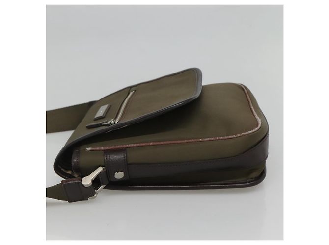 Borsa a spalla in nylon khaki Auth ti2863 di BURBERRY Cachi - vista 3
