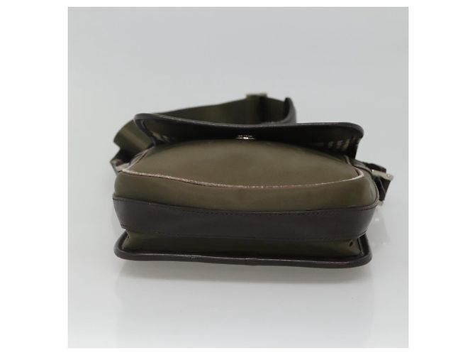 Borsa a spalla in nylon khaki Auth ti2863 di BURBERRY Cachi - vista 5