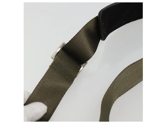 Borsa a spalla in nylon khaki Auth ti2863 di BURBERRY Cachi - vista 8