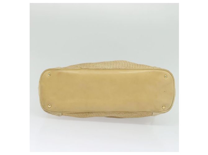 BALLY Borsa a Spalla in Pelle Tela Beige Auth bs23207 - vista 5