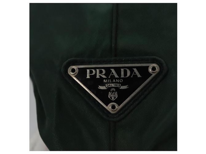 PRADA Borsa a mano in nylon plastico khaki argento Auth bs23618 Cachi - vista 17