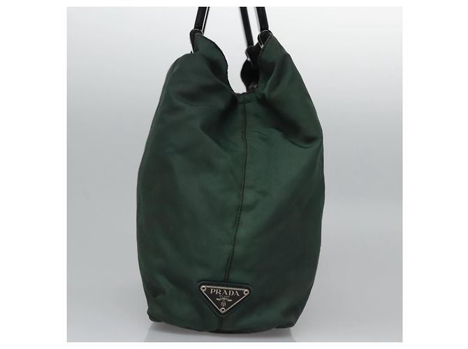 PRADA Borsa a mano in nylon plastico khaki argento Auth bs23618 Cachi - vista 4