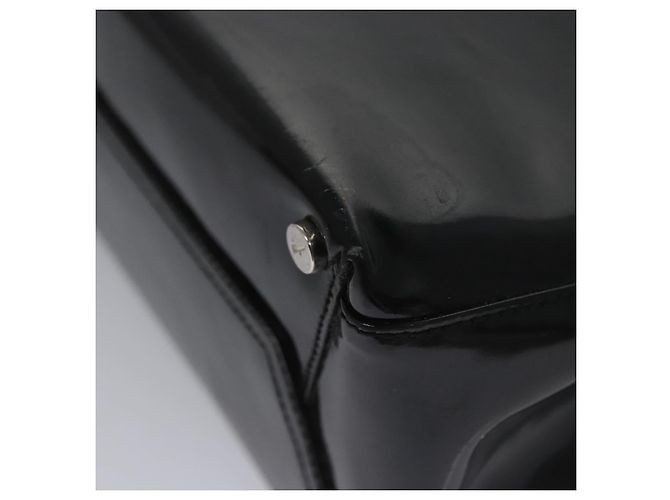 Borsa a mano Vala in smalto nero Salvatore Ferragamo Auth bs22866 - vista 16
