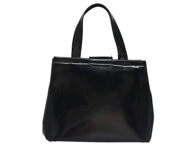 Borsa a mano Vala in smalto nero Salvatore Ferragamo Auth bs22866 - vista 2