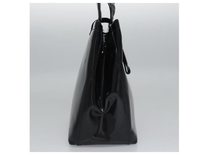 Borsa a mano Vala in smalto nero Salvatore Ferragamo Auth bs22866 - vista 4
