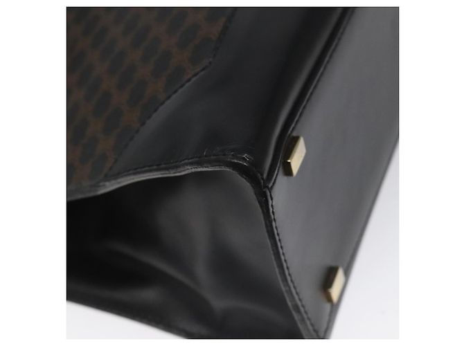 Céline Borsa a spalla in tela Macadam CELINE in pelle PVC nera e dorata Auth MY004 Nero D'oro - vista 14