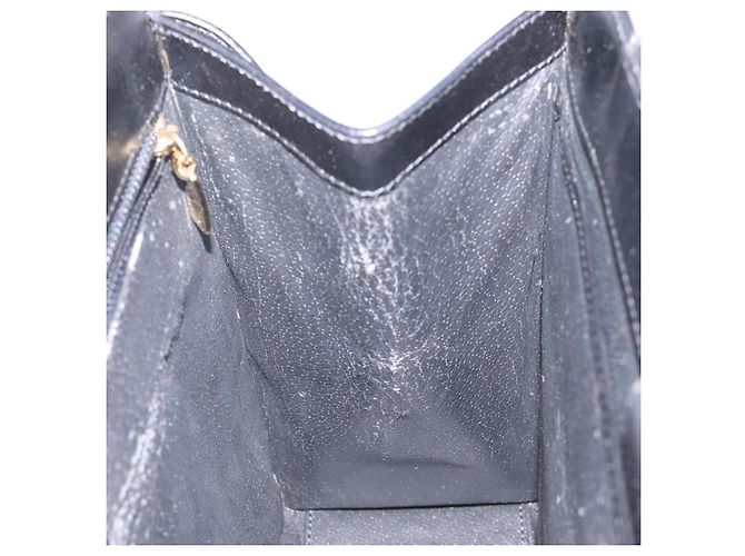 Céline Borsa a spalla in tela Macadam CELINE in pelle PVC nera e dorata Auth MY004 Nero D'oro - vista 19