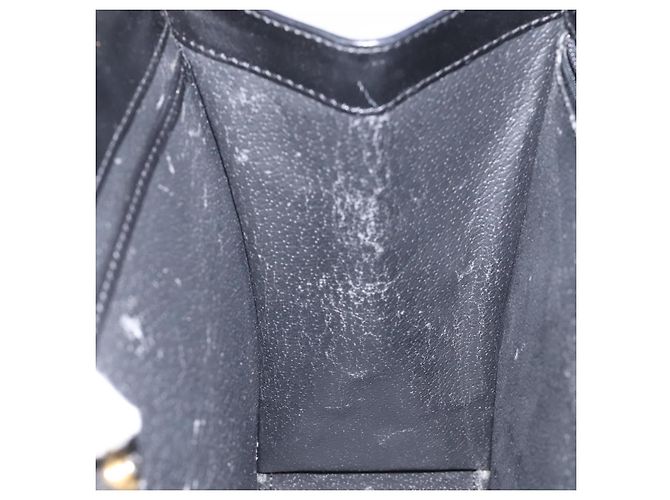 Céline Borsa a spalla in tela Macadam CELINE in pelle PVC nera e dorata Auth MY004 Nero D'oro - vista 20