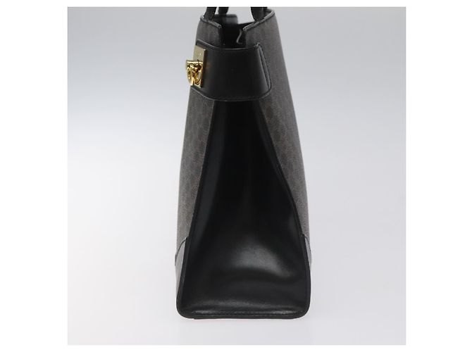 Céline Borsa a spalla in tela Macadam CELINE in pelle PVC nera e dorata Auth MY004 Nero D'oro - vista 3