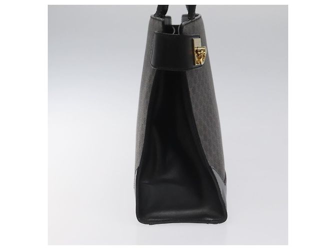 Céline Borsa a spalla in tela Macadam CELINE in pelle PVC nera e dorata Auth MY004 Nero D'oro - vista 4