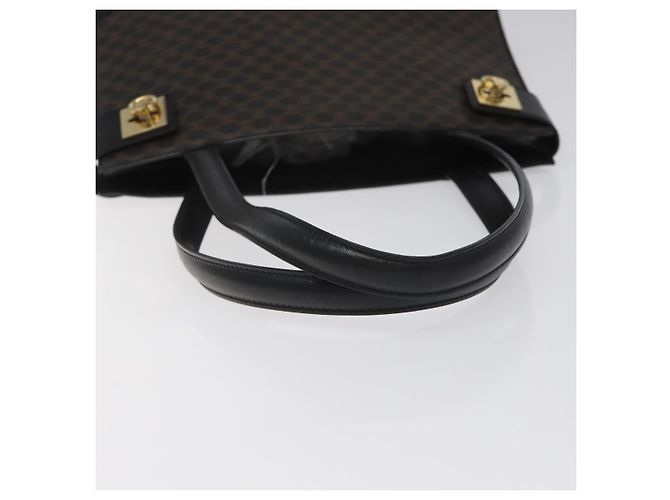 Céline Borsa a spalla in tela Macadam CELINE in pelle PVC nera e dorata Auth MY004 Nero D'oro - vista 7